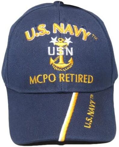 Blue US Navy MCPO Master Chief Petty Officer Retired Hat Ball Cap Veteran in Saudi Arabia