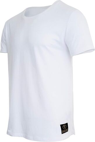 Kapow Meggings Men's Longline Scoop Hem 100% Cotton T-Shirt in Saudi Arabia