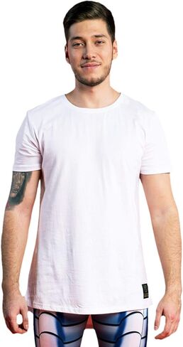 Kapow Meggings Men's Longline Scoop Hem 100% Cotton T-Shirt in Saudi Arabia