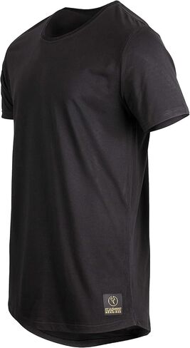 Kapow Meggings Men's Longline Scoop Hem 100% Cotton T-Shirt in Saudi Arabia