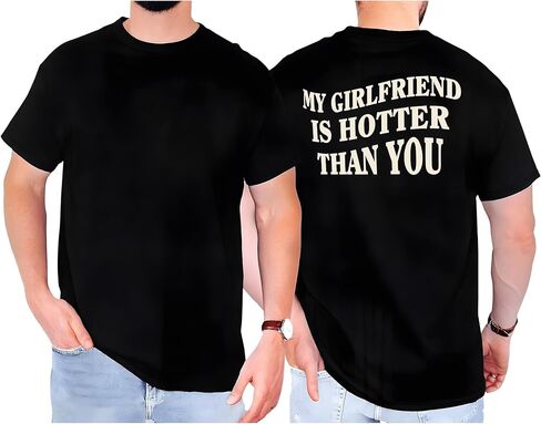 Custom Bootleg Girlfriend Shirts for Men - Personalized I Love My Girlfriend Shirt - Valentines Couple Tshirt in Kuwait