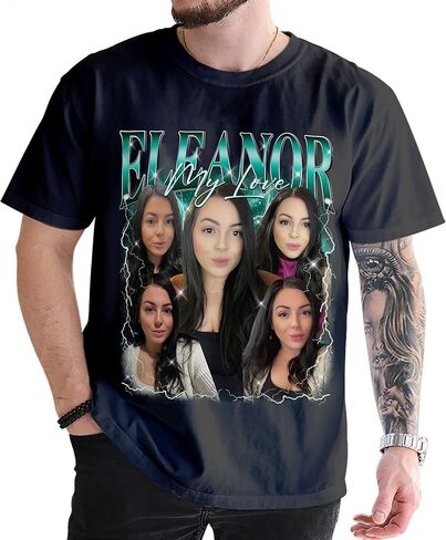 Custom Bootleg Girlfriend Shirts for Men - Personalized I Love My Girlfriend Shirt - Valentines Couple Tshirt in Kuwait