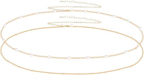 Waist Chain, Gold Belly Chains for Women Dainty 14K Gold Plated Waist Beads Chain Adjustable Trendy Sexy Body Chains Simple Body Chain Jewelry for Backless Dress Bikini Summer Beach Women's Gifts in Saudi Arabia