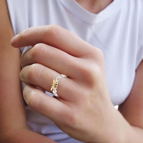 Palpitate Bumblebee Ring Bee Rings for Women 925 Sterling Silver Honeycomb Beehive Ring Adjustable Open Honey Bee Jewelry Gifts for Women in Saudi Arabia