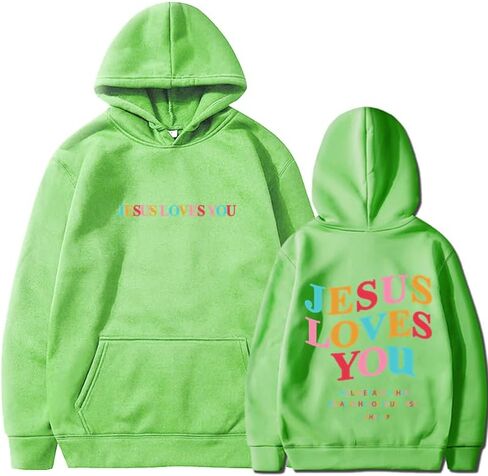 Jesus Loves You Hoodie Womens Christian Graphic Cute Hoodies Faith Sweatshirt Casual Tops in Saudi Arabia