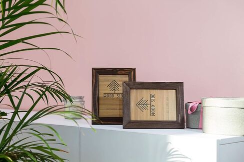 إطارات صور خشبية ريفية مقاس 8 × 10 - ينجي بني - مجموعة مكونة من 2-100% من الخشب الصلب البيئي الطبيعي وزجاج حقيقي عالي الدقة للتعليق على الحائط وإطار صور على سطح الطاولة in Kuwait