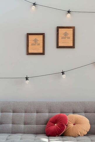 إطارات صور خشبية ريفية مقاس 8 × 10 - ينجي بني - مجموعة مكونة من 2-100% من الخشب الصلب البيئي الطبيعي وزجاج حقيقي عالي الدقة للتعليق على الحائط وإطار صور على سطح الطاولة in Kuwait