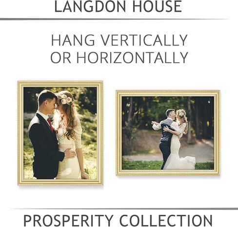 Langdon House 8x10 Picture Frames (Gold, 6 Pack), Contemporary Frame Set, Wall Mount or Table Top, Prosperity Collection in Saudi Arabia