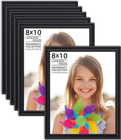 Langdon House 8x10 Picture Frames (Gold, 6 Pack), Contemporary Frame Set, Wall Mount or Table Top, Prosperity Collection in Saudi Arabia