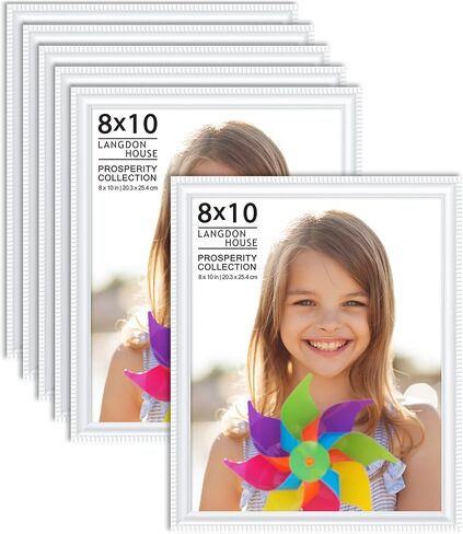 Langdon House 8x10 Picture Frames (Gold, 6 Pack), Contemporary Frame Set, Wall Mount or Table Top, Prosperity Collection in Saudi Arabia