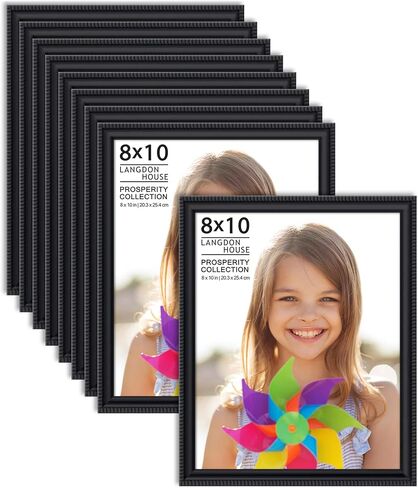 Langdon House 8x10 Picture Frames (Gold, 6 Pack), Contemporary Frame Set, Wall Mount or Table Top, Prosperity Collection in Saudi Arabia