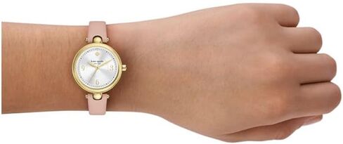 Kate Spade New York Women's Gracie Pink Leather Watch (Model: KSW1868) in Kuwait