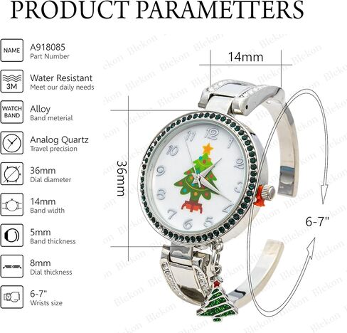 Blekon Collections Women's 34mm Case Rhinestone Dial Metal Cuff Bangle Watch in Saudi Arabia