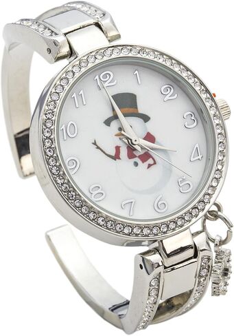 Blekon Collections Women's 34mm Case Rhinestone Dial Metal Cuff Bangle Watch in Saudi Arabia