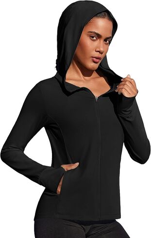 Pinspark Women's UPF 50+ حماية من الشمس سترة خفيفة الوزن قميص كامل الأكمام مع جيوب in Kuwait