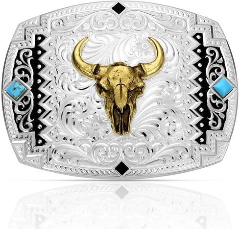 Montana Silversmiths Four Winds Buckle with Buffalo Skull in Kuwait