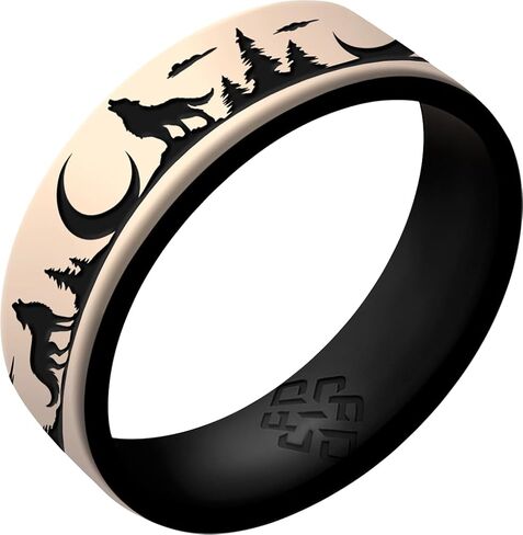Knot Theory Wolf Silicone Ring for Women - Baby Blue, Blue Sky, Champagne, Rainbow, Lavender, White RoseGold Dual Layer Breathable Comfort Fit 6mm Bandwidth in Saudi Arabia
