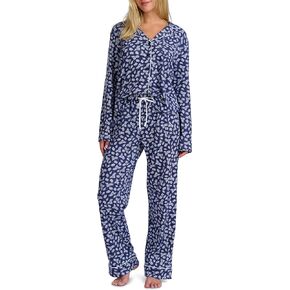 Karen Neuburger womens Long Sleeve Notch Collar Top and Pant Pajama Set in Saudi Arabia