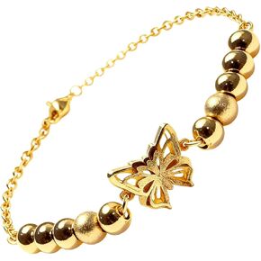 Valentine's Day 14K Gold Bracelets for Women & Men – Trendy Butterfly, Byzantine, Mesh & ID Link Styles – Stainless Steel，Copper Gold Bracelets for Women in Saudi Arabia