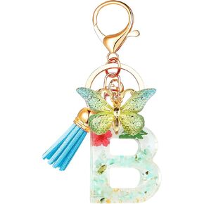 سلاسل المفاتيح الرسالة مع شرابة الفراشة، سلاسل المفاتيح الأبجدية قلادة حلقة رئيسية لحقيبة الظهر in Kuwait