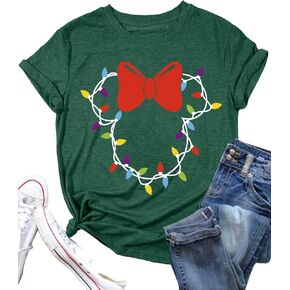 Christmas Lights Shirts Womens Merry Christmas Shirt Xmas Holiday Graphic Tshirt Funny Vacation Tee Tops in Saudi Arabia