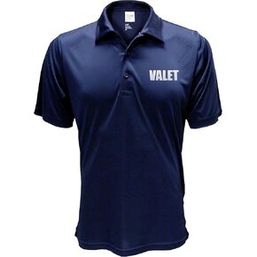 Valet Parking Staff Polo, Parking Staff Uniform, Reflective Design, Performance Polo, Moisture Wicking. in Saudi Arabia