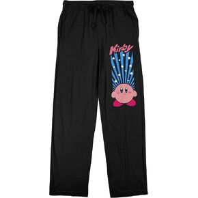 Kirby In the Stars Character and Logo Men's Black Graphic Sleep Pants in Kuwait