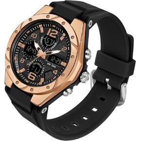 findtime Watches for Women Digital and Analog Sports Military Outdoor Waterproof Watch for Ladies with Stopwatch Alarm Dual Time Display White in Saudi Arabia