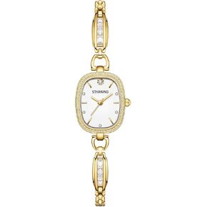 STARKING Gold Watches for Women, Quartz Wrist Watches of Vintage Watch, Japanese Quartz Movement,3ATM Waterproof, Small and Exquisite Tools Included, Birthday Gifts in Saudi Arabia