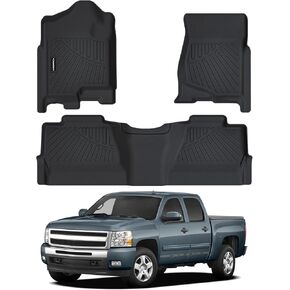 All Weather Car Floor Mats for 2019-2023 2024 Ram 2500/3500 Crew-Cab (1st Row Bucket or Bench Seats), TPE Rubber Floor Liners Anti-Slip Full Set Automotive Mats for 2024 Ram Accessories in Kuwait