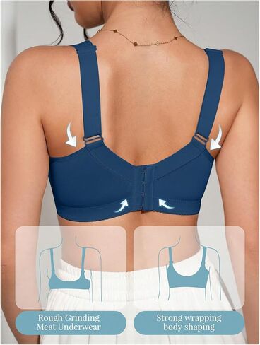 OYOANGLE Women's 2 Pack Floral Lace Underwire Bra Push Up Bralette Wide Strap Balconette Bras in Saudi Arabia
