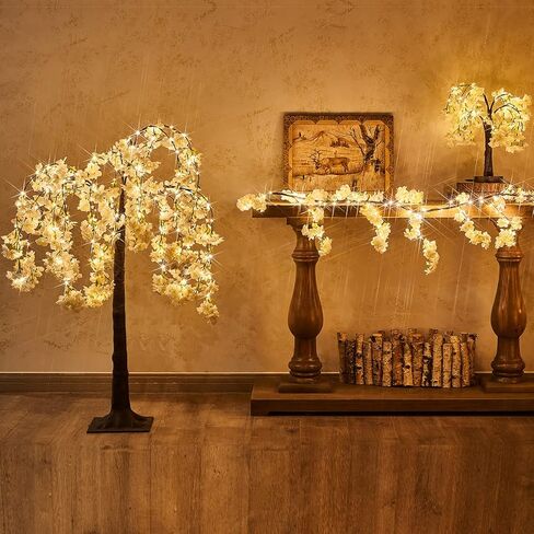 Fudios شجرة زهر الكرز الأبيض مع أضواء 4FT 180 LED أضواء خرافية، مضاءة شجرة زهرة اصطناعية لربيع وصيف ديكور الزفاف داخلي في الهواء الطلق in Kuwait