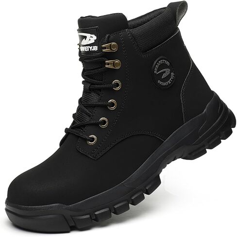 Men's Fashion Classic Work Safety Boots, Indestructible Steel Toe Waterproof Non-Slip More Warm Men's Work Shoes in Saudi Arabia