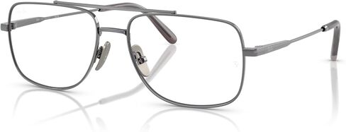 Ray-Ban Unisex Rx8797 William Titanium Square Prescription Eyewear Frames in Saudi Arabia
