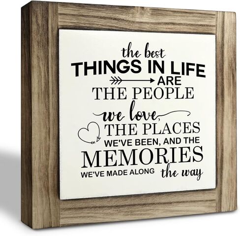 Friend Decor Sign, Friendship Gift, Box Wood Plaques Desk Décor, Friend Signs for Home Decor, Best Friend Room Decor, BFF Gift Idea, Simply Said Small Talk Sign, Friends are the Family We Choose in Kuwait