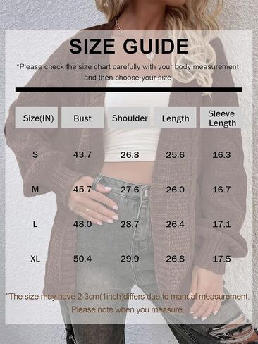 SKAYS Women's Oversized Open Front Cardigan Sweaters Cable Knit Long Sleeve Chunky Cardigan 2025 Trendy Fall Clothes in Saudi Arabia
