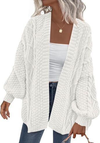 SKAYS Women's Oversized Open Front Cardigan Sweaters Cable Knit Long Sleeve Chunky Cardigan 2025 Trendy Fall Clothes in Saudi Arabia