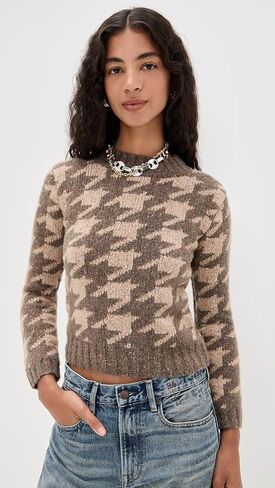 R13 Women's Mock Collar Shrunken Sweater in Saudi Arabia