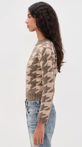R13 Women's Mock Collar Shrunken Sweater in Saudi Arabia