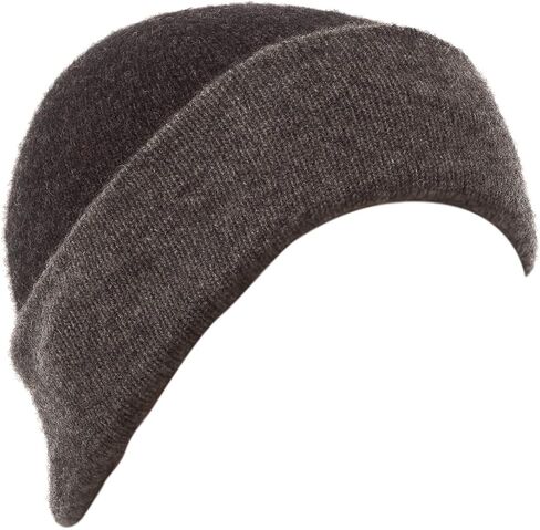 McDonald Textiles New Zealand Wool/Brushtail Possum Blend Two Toned Reversible Beanie Unisex Pewter/Charcoal in Kuwait