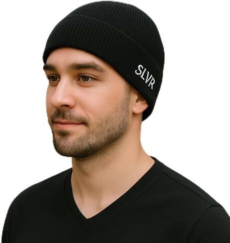 EMF Blocking Beanie - Silver Infused Shielding Fabric for Radiation Protection - Soft Stretch Unisex Knit Cap for Men & Women - All Season Thermal Comfort for Indoor & Outdoor Wear | Black in Saudi Arabia