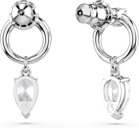 Swarovski Mesmera drop earrings, Mixed cuts, White, Rhodium Finish in Saudi Arabia