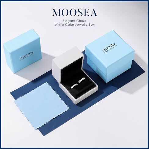 هدايا عيد الحب من MOOSEA لها، D Color VVS1 Clarity Lab تم إنشاء حلق مويسانيتي هاجي، 925 من الفضة الاسترليني هدايا عيد ميلاد الذكرى السنوية للنساء الزوجة أقراط مويسانيتي هوب مجوهرات in Kuwait