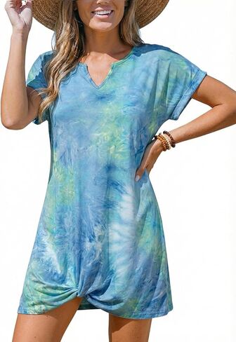 CUPSHE Women Waffle Knit Bathing Suit Cover Up Short Sleeve Twist Hem Swimsuit Coverup for Summer Vacation in Saudi Arabia
