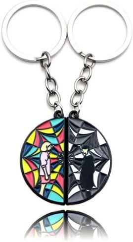 سلسلة مفاتيح لـ Addams Cosplay - 2 BFF Friendship مطابقة سلسلة مفاتيح Merch زي مجوهرات إكسسوارات (B) in Kuwait