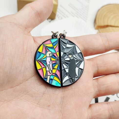 سلسلة مفاتيح لـ Addams Cosplay - 2 BFF Friendship مطابقة سلسلة مفاتيح Merch زي مجوهرات إكسسوارات (B) in Kuwait