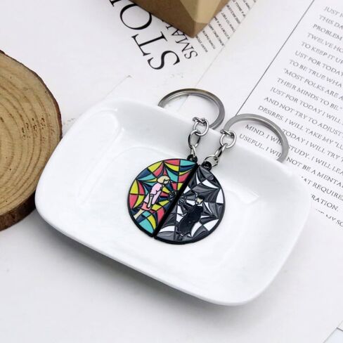 سلسلة مفاتيح لـ Addams Cosplay - 2 BFF Friendship مطابقة سلسلة مفاتيح Merch زي مجوهرات إكسسوارات (B) in Kuwait