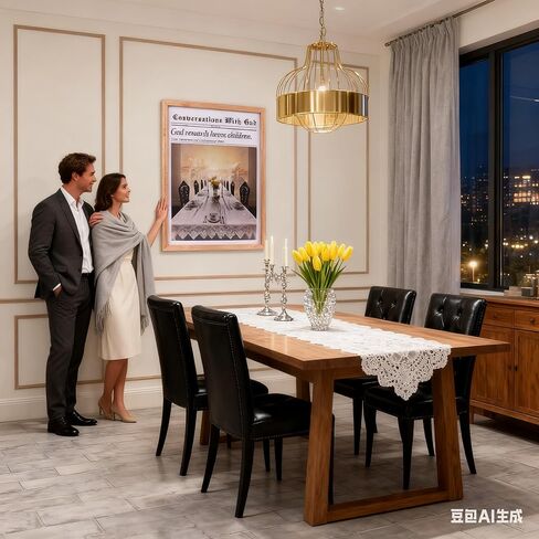 Jesus Newspaper Trend Picture Frame Wall Hanging Artwork - Size 12x16 inches, Retro Title Canvas Wall Hanging Decor, Suitable for Bedroom, Theme: "God Will Reward Brave Children!" Set of 1 piece, for dining room, living room, bedroom, suitable for Christi in Saudi Arabia