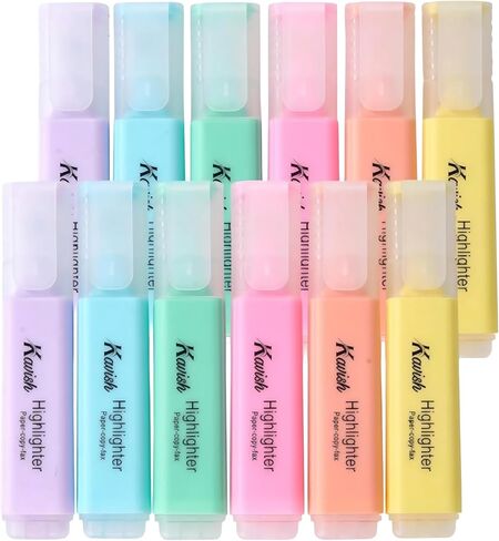 Highlighters 24 Pack لون متنوع No Bleed & Dry-Slikel Tip و 6 ألوان زاهية لتسليط الضوء ، علامات تمييز عالية لمستلزمات المكاتب الكلية المدرسية in Saudi Arabia
