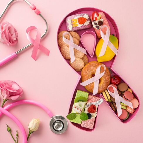 2 Pcs Breast Cancer Awareness Cardboard for Charcuterie Pink Ribbon Fillable Tray 12'' Paper Box for Cancer Awareness Party Memorials Activity Decorations in Saudi Arabia